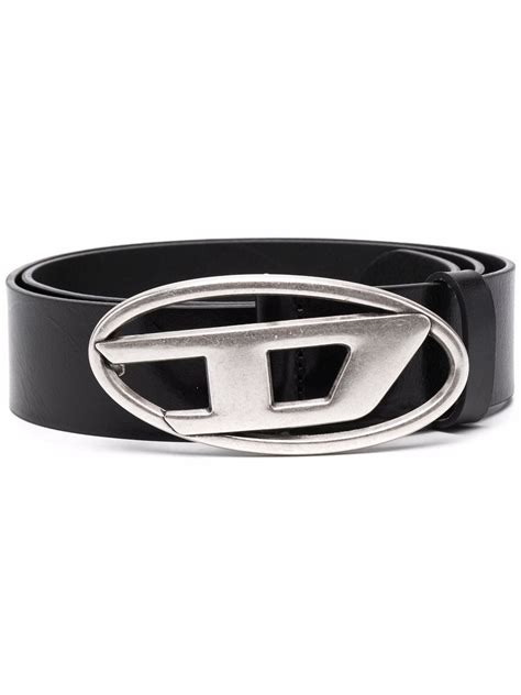 diesel leather belt logo.